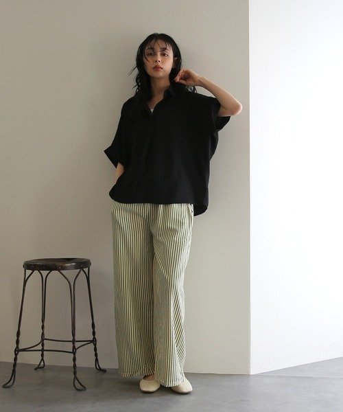 No one knows(ノーワンノーズ)の「ZOZO限定 ストライプパンツ(その他パンツ・レディース・モスグリーン/スミクロ・FREE)」の17枚目の写真