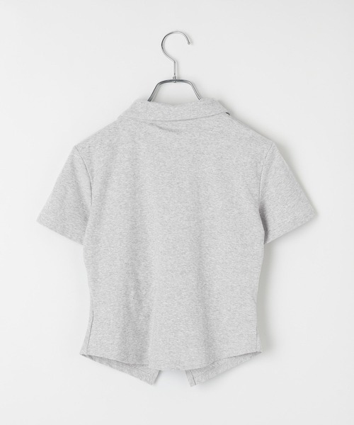 3.3 Field Trip （3.3フィールドトリップ）の「3.3 Field Trip／フロントギャザーショートスリーブトップス（Tシャツ/カットソー・レディース・ブラック/グレー/ブルー・FREE）」の14枚目の写真
