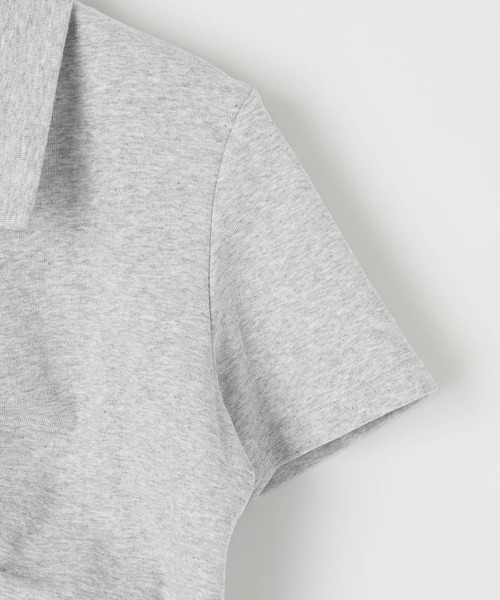 3.3 Field Trip （3.3フィールドトリップ）の「3.3 Field Trip／フロントギャザーショートスリーブトップス（Tシャツ/カットソー・レディース・ブラック/グレー/ブルー・FREE）」の16枚目の写真