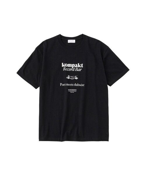 POET MEETS DUBWISE(ポエットミーツダブワイズ)の「POET MEETS DUBWISE/ポエトミーツダブワイズ KOMPAKTRECORD BAR+PMD T-Shirt(Tシャツ/カットソー・メンズ・ブラック/ホワイト・M/XL/L)」の2枚目の写真