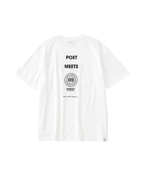 POET MEETS DUBWISE(ポエットミーツダブワイズ)の「POET MEETS DUBWISE/ポエトミーツダブワイズ KOMPAKTRECORD BAR+PMD T-Shirt(Tシャツ/カットソー・メンズ・ブラック/ホワイト・M/XL/L)」の4枚目の写真