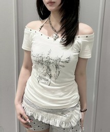【nmtc+】Anco Studded Halter Neck Tee / 【エヌエムティーシープラス】トライバルスタッズホルターネック半袖Tシャツ