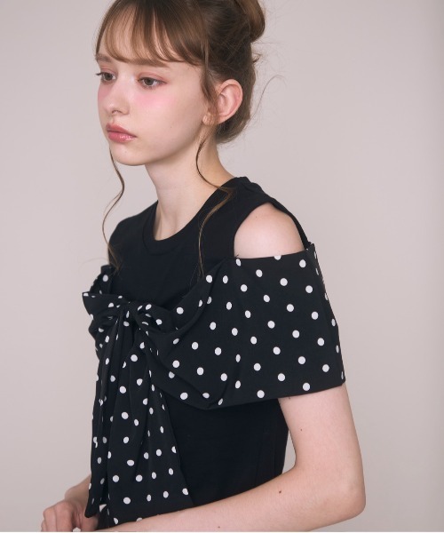 Noelie(ノエリー)の「ビッグリボンTee(Tシャツ/カットソー・レディース・ベージュ/ブラック/ホワイト・FREE)」の19枚目の写真