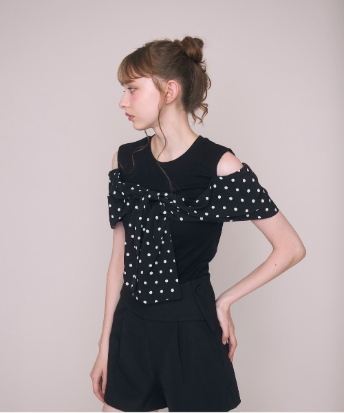 Noelie(ノエリー)の「ビッグリボンTee(Tシャツ/カットソー・レディース・ベージュ/ブラック/ホワイト・FREE)」の20枚目の写真