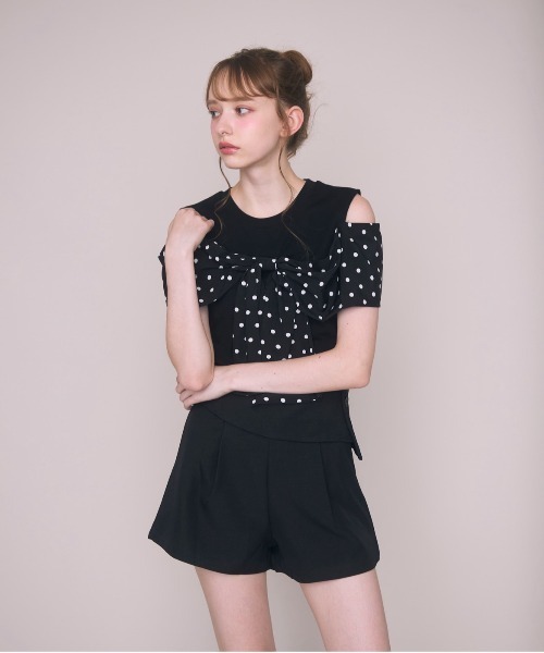 Noelie(ノエリー)の「ビッグリボンTee(Tシャツ/カットソー・レディース・ベージュ/ブラック/ホワイト・FREE)」の21枚目の写真