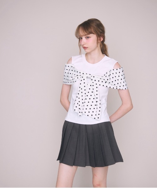 Noelie(ノエリー)の「ビッグリボンTee(Tシャツ/カットソー・レディース・ベージュ/ブラック/ホワイト・FREE)」の11枚目の写真