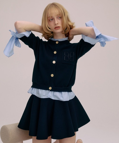 EIMY ISTOIRE(エイミーイストワール)の「BALLERINA MINI SKIRT(スカート・レディース・ベージュ/グレー/ネイビー/ホワイト/ピンクベージュ/ブラック・F)」の5枚目の写真