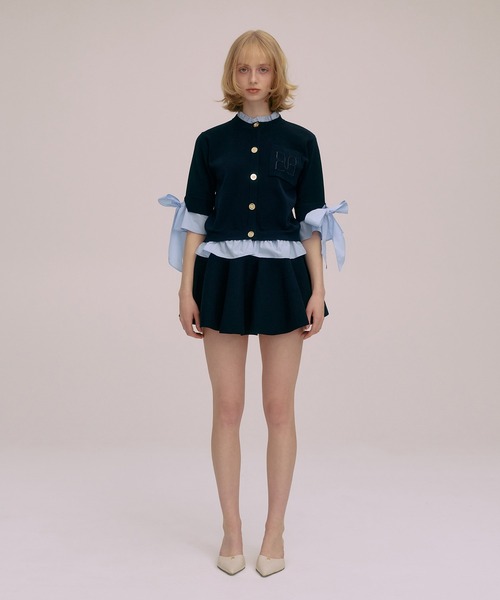 EIMY ISTOIRE(エイミーイストワール)の「BALLERINA MINI SKIRT(スカート・レディース・ベージュ/グレー/ネイビー/ホワイト/ピンクベージュ/ブラック・F)」の16枚目の写真