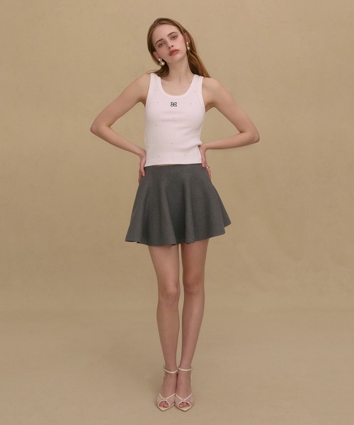 EIMY ISTOIRE(エイミーイストワール)の「BALLERINA MINI SKIRT(スカート・レディース・ベージュ/グレー/ネイビー/ホワイト/ピンクベージュ/ブラック・F)」の22枚目の写真