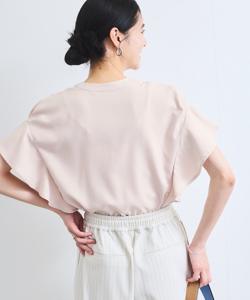 VIS(ビス)の「【WEB限定】フリルバンドカラースキッパーシャツ(シャツ/ブラウス・レディース・サックスブルー/ホワイト/ピンク・FREE)」の10枚目の写真