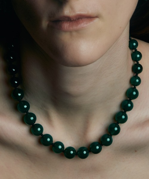 IRIS47(イリスフォーセブン)の「【IRIS 47】gordian knot necklace green agete/ゴーディアン ノット ネックレス グリーンアゲート(ネックレス・レディース・グリーン・FREE)」の1枚目の写真