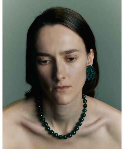 IRIS47(イリスフォーセブン)の「【IRIS 47】gordian knot necklace green agete/ゴーディアン ノット ネックレス グリーンアゲート(ネックレス・レディース・グリーン・FREE)」の2枚目の写真