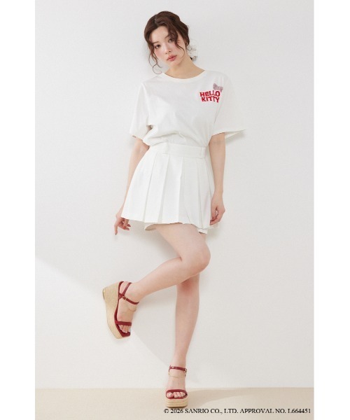 rienda(リエンダ)の「【HELLO KITTY】ビッグTシャツ 夏服(Tシャツ/カットソー・レディース・ホワイト/ブラック・FREE)」の3枚目の写真