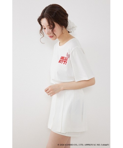 rienda(リエンダ)の「【HELLO KITTY】ビッグTシャツ 夏服(Tシャツ/カットソー・レディース・ホワイト/ブラック・FREE)」の6枚目の写真