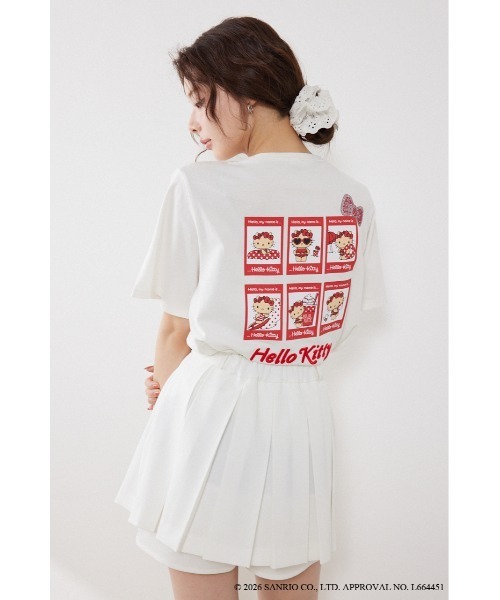 rienda(リエンダ)の「【HELLO KITTY】ビッグTシャツ 夏服(Tシャツ/カットソー・レディース・ホワイト/ブラック・FREE)」の7枚目の写真