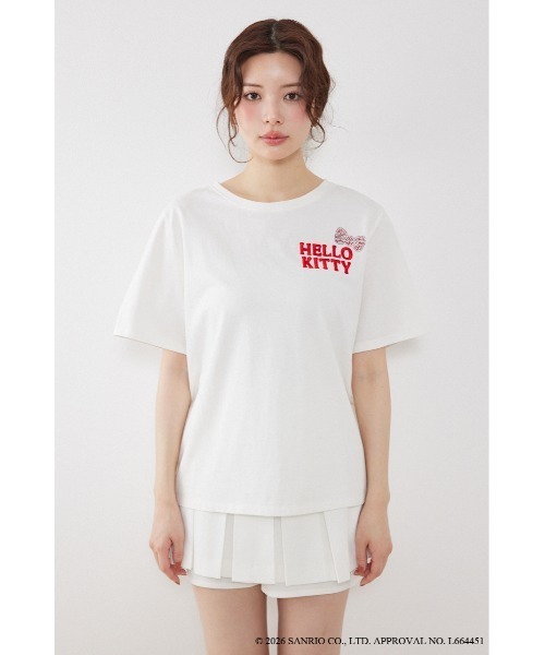 rienda(リエンダ)の「【HELLO KITTY】ビッグTシャツ 夏服(Tシャツ/カットソー・レディース・ホワイト/ブラック・FREE)」の8枚目の写真