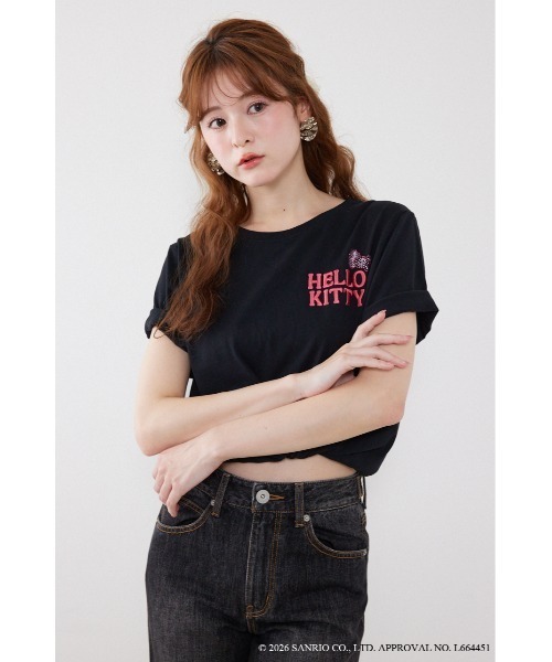 rienda(リエンダ)の「【HELLO KITTY】ビッグTシャツ 夏服(Tシャツ/カットソー・レディース・ホワイト/ブラック・FREE)」の19枚目の写真