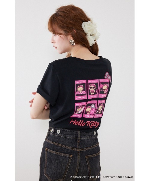rienda(リエンダ)の「【HELLO KITTY】ビッグTシャツ 夏服(Tシャツ/カットソー・レディース・ホワイト/ブラック・FREE)」の21枚目の写真