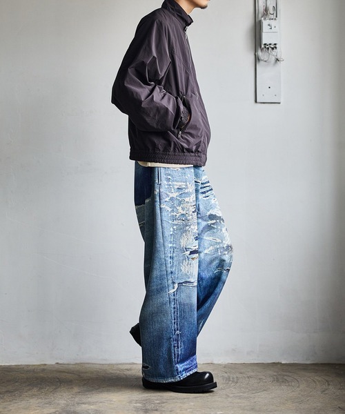 TALKING ABOUT THE ABSTRACTION（トーキング　アバウト　ジ　アブストラクション）の「TALKING ABOUT THE AB / トーキング アバウト ジ アブストラクション：別注 PRINT WIDE PT for ARKnets：ONLYARK-3-2611[WAX]（その他パンツ・メンズ・ブルー系その他・L）」の12枚目の写真