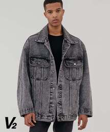 VTWO（ブイツー）の「Overfit vintage denim trucker_black（デニムジャケット）」
