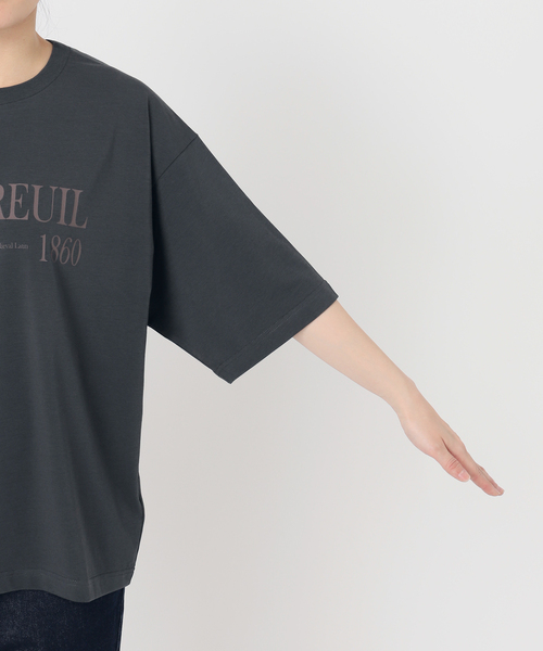 SLOBE IENA（スローブイエナ）の「《一部カラーWEB限定/接触冷感/抗菌防臭》MONTREUILレターロゴTEE（Tシャツ/カットソー・レディース・ホワイト/ブラック/サックスブルー/ブラウン・FREE）」の15枚目の写真