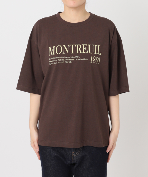 SLOBE IENA（スローブイエナ）の「《一部カラーWEB限定/接触冷感/抗菌防臭》MONTREUILレターロゴTEE（Tシャツ/カットソー・レディース・ホワイト/ブラック/サックスブルー/ブラウン・FREE）」の22枚目の写真