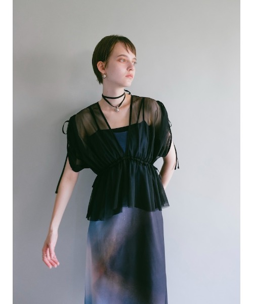 sahara(サハラ)の「Art Print 2piece Dress(ワンピース・レディース・ライトグリーン/ネイビー/ブラック・FREE)」の10枚目の写真