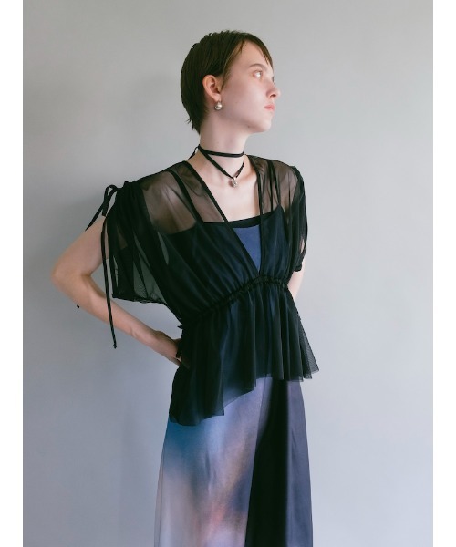 sahara(サハラ)の「Art Print 2piece Dress(ワンピース・レディース・ライトグリーン/ネイビー/ブラック・FREE)」の11枚目の写真