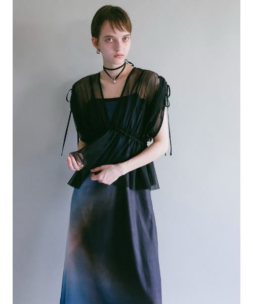 sahara(サハラ)の「Art Print 2piece Dress(ワンピース・レディース・ライトグリーン/ネイビー/ブラック・FREE)」の12枚目の写真
