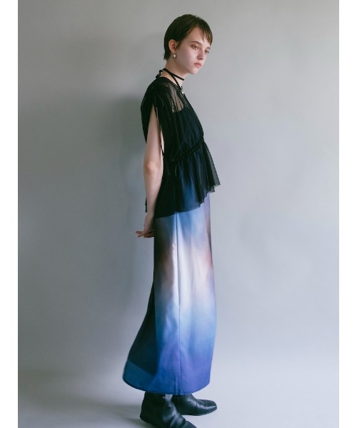 sahara(サハラ)の「Art Print 2piece Dress(ワンピース・レディース・ライトグリーン/ネイビー/ブラック・FREE)」の13枚目の写真