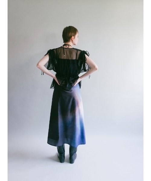 sahara(サハラ)の「Art Print 2piece Dress(ワンピース・レディース・ライトグリーン/ネイビー/ブラック・FREE)」の14枚目の写真