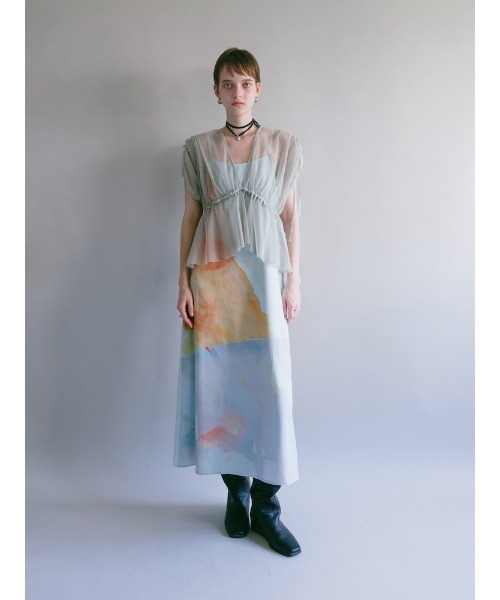 sahara(サハラ)の「Art Print 2piece Dress(ワンピース・レディース・ライトグリーン/ネイビー/ブラック・FREE)」の20枚目の写真