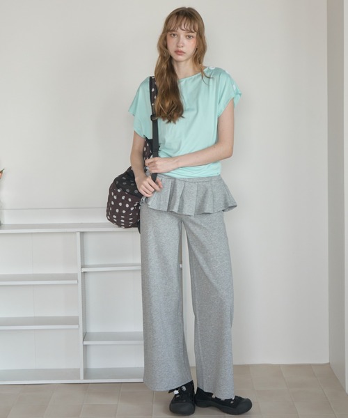 Birthday room(バースデイルーム)の「ビックボタンワンショルT/Big-Button One-Shoulder T-Shirt(Tシャツ/カットソー・レディース・ピンク/ミント・FREE)」の11枚目の写真
