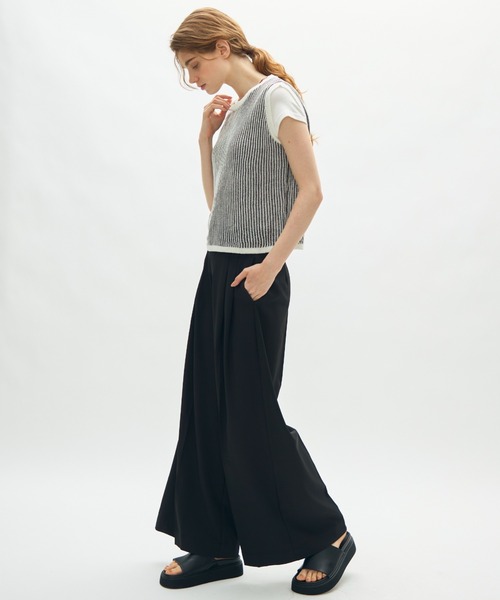 full/fill.（フルフィル）の「sheer rib knit top / シアーリブニットトップ（ニット/セーター・レディース・ブラウン/ブラック・FREE）」の13枚目の写真
