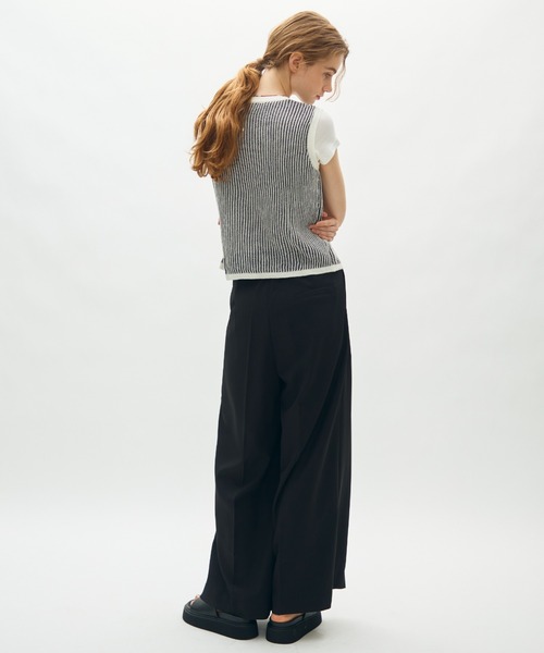 full/fill.（フルフィル）の「sheer rib knit top / シアーリブニットトップ（ニット/セーター・レディース・ブラウン/ブラック・FREE）」の15枚目の写真