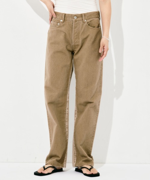 INSCRIRE(アンスクリア)の「INSCRIRE Color Denim Straight(デニムパンツ・レディース・ブラック/ベージュ・30/31/28/29)」の12枚目の写真
