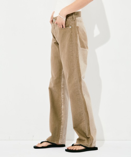 INSCRIRE(アンスクリア)の「INSCRIRE Color Denim Straight(デニムパンツ・レディース・ブラック/ベージュ・30/31/28/29)」の13枚目の写真