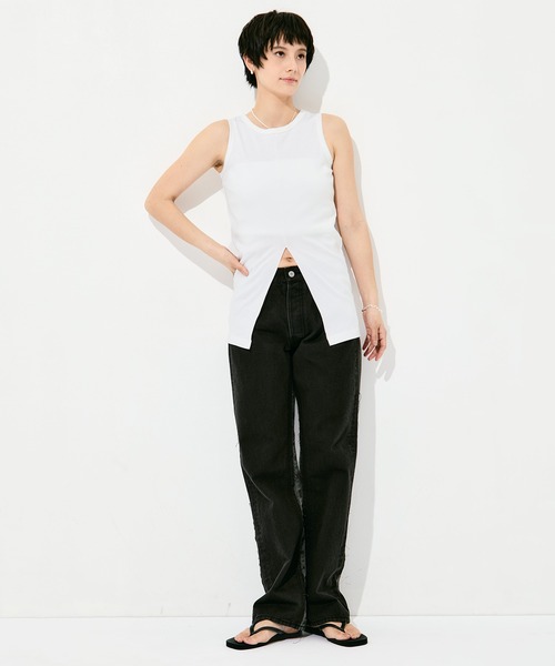 INSCRIRE(アンスクリア)の「INSCRIRE Color Denim Straight(デニムパンツ・レディース・ブラック/ベージュ・30/31/28/29)」の17枚目の写真