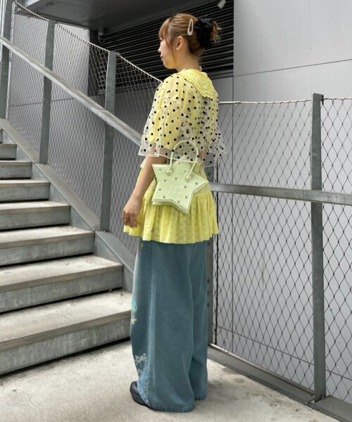 HELLO.SANFRANCISCO(ハローサンフランシスコ)の「【HELLO.SANFRANCISCO】カラフルペイントデニム(デニムパンツ・レディース・ネイビー/サックスブルー・SMALL/MEDIUM)」の20枚目の写真