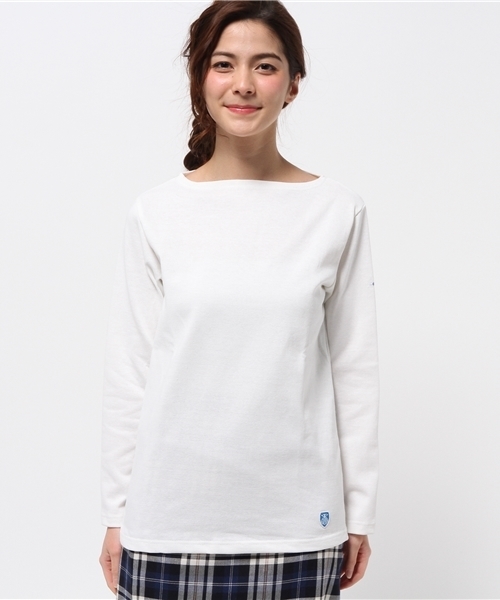 ORCIVAL(オーシバル)の「【ORCIVAL/オーチバル】 CLWCottonLound100%(Tシャツ/カットソー・レディース・ホワイト/ブラック/ブルー・1)」の4枚目の写真