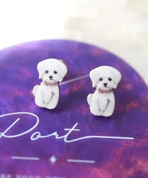 Port（ポート）の「【 Port / ポート 】 リアルドッグモチーフ スタッドピアス / 犬（ピアス（両耳用））」