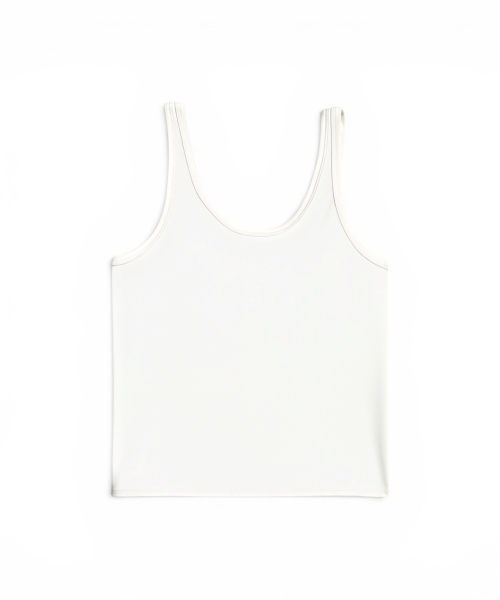 BORN SLIPPY（ボーンスリッピー）の「Crystal Stud Henley Tank (Ivory)（Tシャツ/カットソー・レディース・その他・FREE）」の2枚目の写真