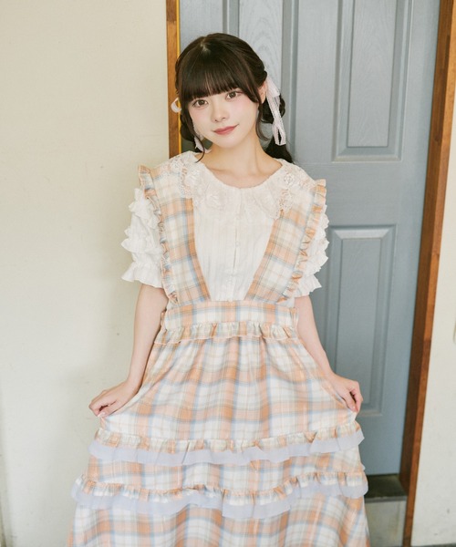 kutir(クティール)の「【クティールとレトロ】フリルたっぷりコットンレースブラウス(シャツ/ブラウス・レディース・オフホワイト/ピンク/アイボリー/ブルー・FREE)」の16枚目の写真