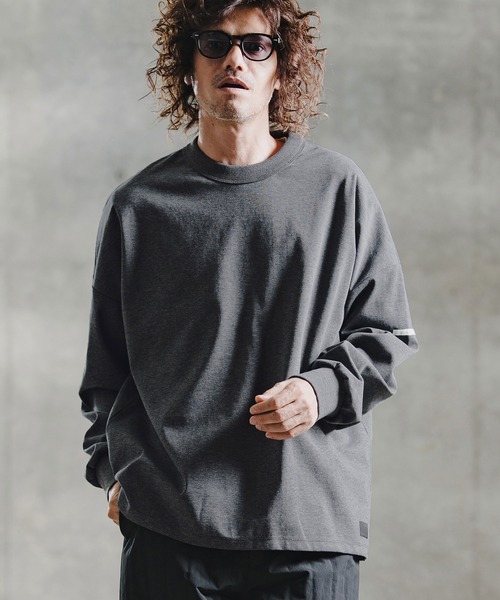 GLIMCLAP(グリムクラップ)の「mlt5759-Smooth Jersey LS Tee ロングスリーブTシャツ(211-021-gla-cg)(Tシャツ/カットソー・メンズ・チャコールグレー/ホワイト/ミックスグレー/ブラック/ネイビー・L/M/S)」の4枚目の写真