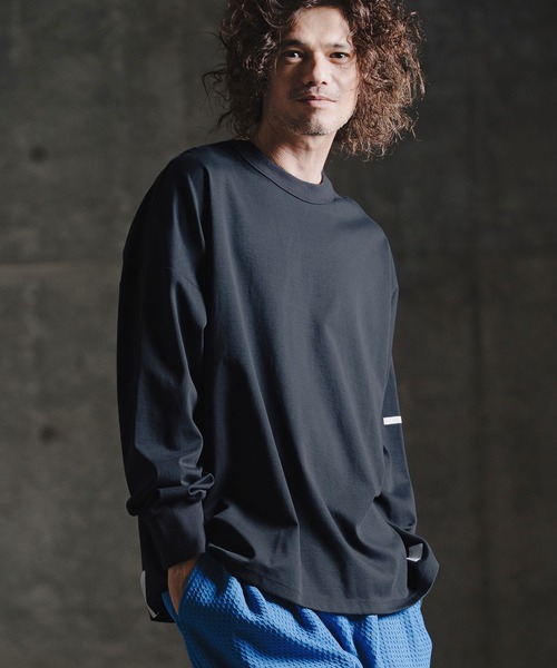 GLIMCLAP(グリムクラップ)の「mlt5759-Smooth Jersey LS Tee ロングスリーブTシャツ(211-021-gla-cg)(Tシャツ/カットソー・メンズ・チャコールグレー/ホワイト/ミックスグレー/ブラック/ネイビー・L/M/S)」の6枚目の写真