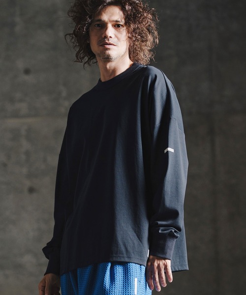 GLIMCLAP(グリムクラップ)の「mlt5759-Smooth Jersey LS Tee ロングスリーブTシャツ(211-021-gla-cg)(Tシャツ/カットソー・メンズ・チャコールグレー/ホワイト/ミックスグレー/ブラック/ネイビー・L/M/S)」の7枚目の写真