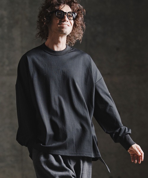 GLIMCLAP(グリムクラップ)の「mlt5759-Smooth Jersey LS Tee ロングスリーブTシャツ(211-021-gla-cg)(Tシャツ/カットソー・メンズ・チャコールグレー/ホワイト/ミックスグレー/ブラック/ネイビー・L/M/S)」の10枚目の写真