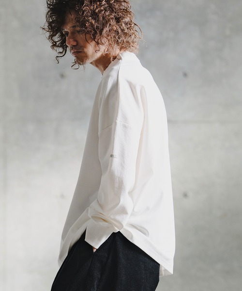 GLIMCLAP(グリムクラップ)の「mlt5759-Smooth Jersey LS Tee ロングスリーブTシャツ(211-021-gla-cg)(Tシャツ/カットソー・メンズ・チャコールグレー/ホワイト/ミックスグレー/ブラック/ネイビー・L/M/S)」の14枚目の写真