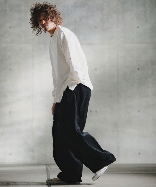GLIMCLAP(グリムクラップ)の「mlt5759-Smooth Jersey LS Tee ロングスリーブTシャツ(211-021-gla-cg)(Tシャツ/カットソー・メンズ・チャコールグレー/ホワイト/ミックスグレー/ブラック/ネイビー・L/M/S)」の16枚目の写真