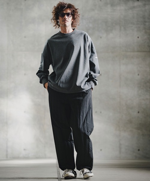 GLIMCLAP(グリムクラップ)の「mlt5759-Smooth Jersey LS Tee ロングスリーブTシャツ(211-021-gla-cg)(Tシャツ/カットソー・メンズ・チャコールグレー/ホワイト/ミックスグレー/ブラック/ネイビー・L/M/S)」の19枚目の写真